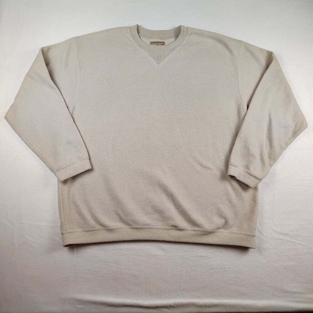 VTG Woolrich Sweatshirt Mens XL Oatmeal Cream Soft Pullover Loungewear Y2K
